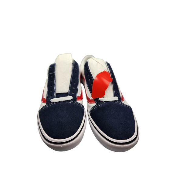 Men's ComfyCush VANS old skool tennis shoes blue/white size 9 - Picture 4 of 8